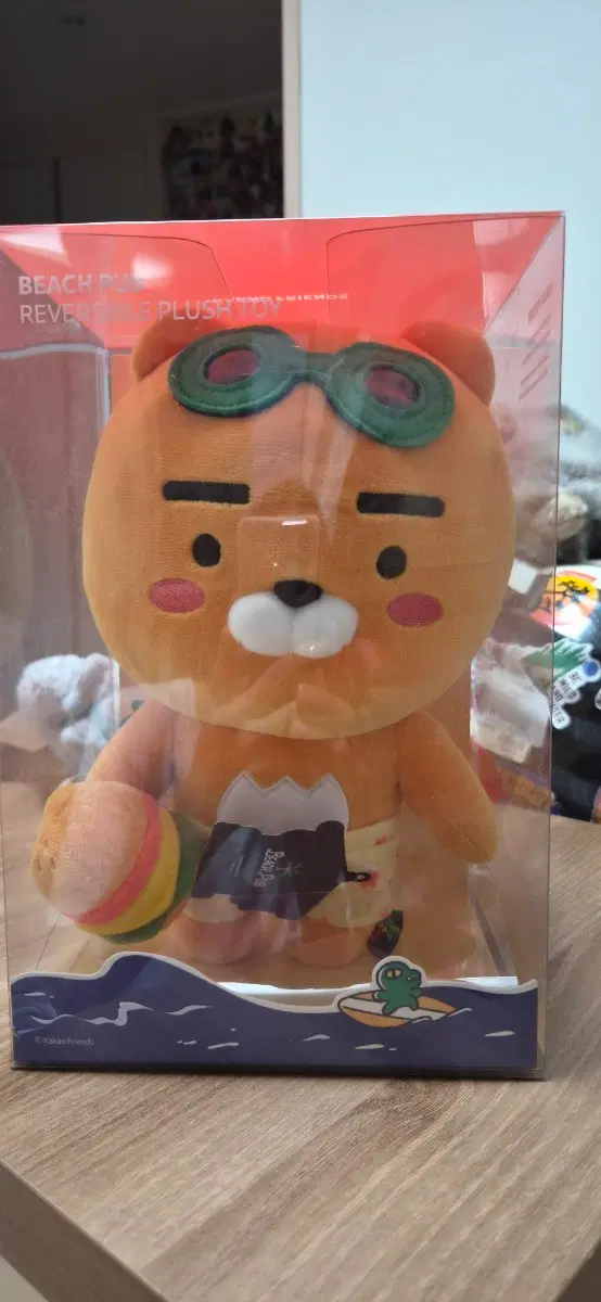 카카오프렌즈 라이언 비치 플러시 인형