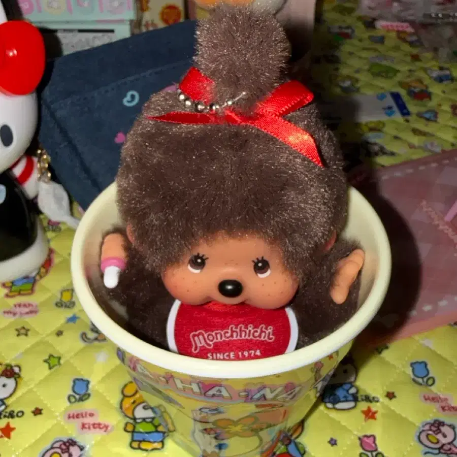 정품 몬치치 인형 키링