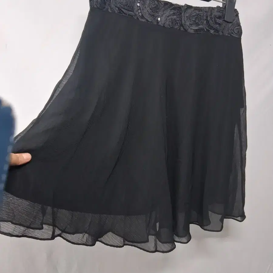 블랙 플레어 쉬폰 스커트 66