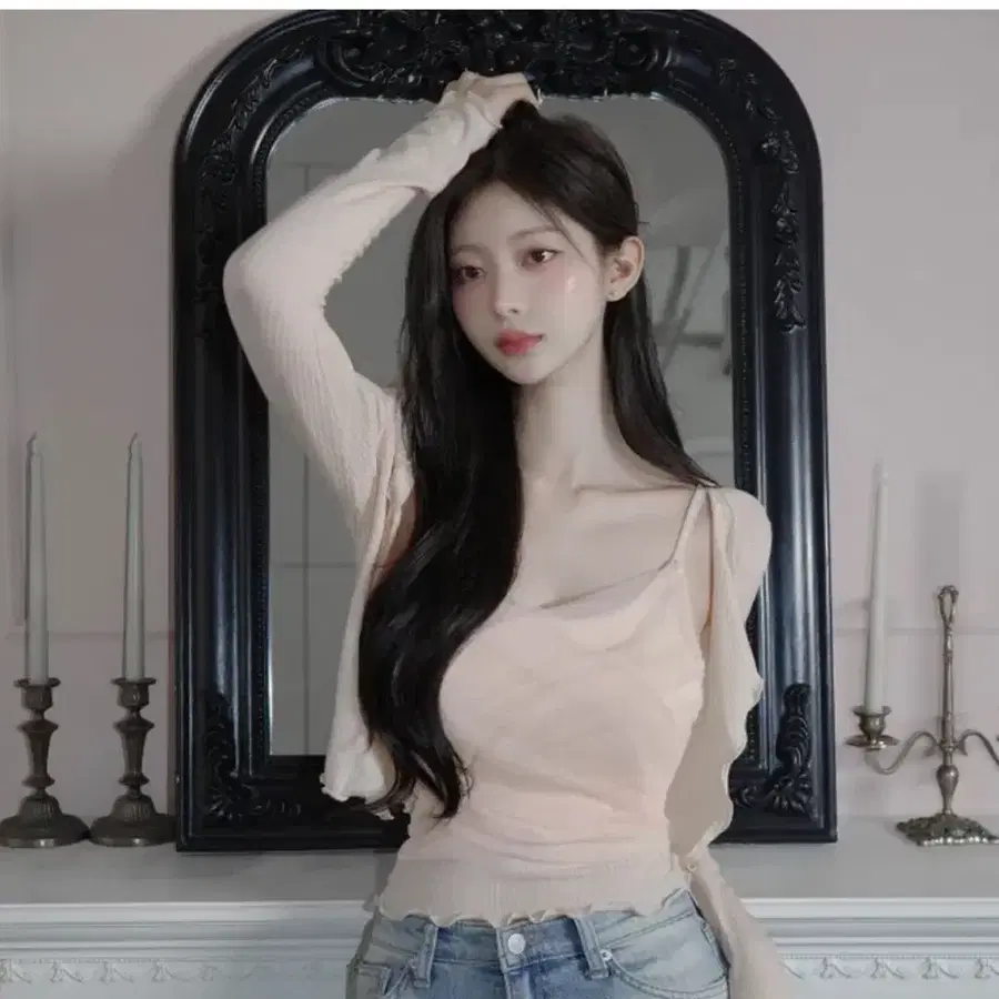 쉬폰 나시 가디건 세트