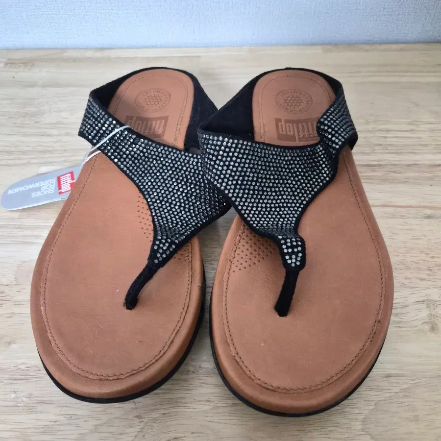 새상품 핏플랍 FITFlop 230 반다 글리츠 플립플랍 샌들 슈즈-816