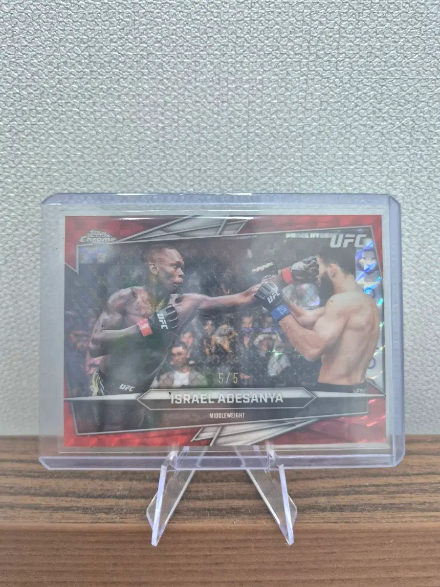 UFC 이스라엘 아데산야 5한정 탑스 크롬 카드