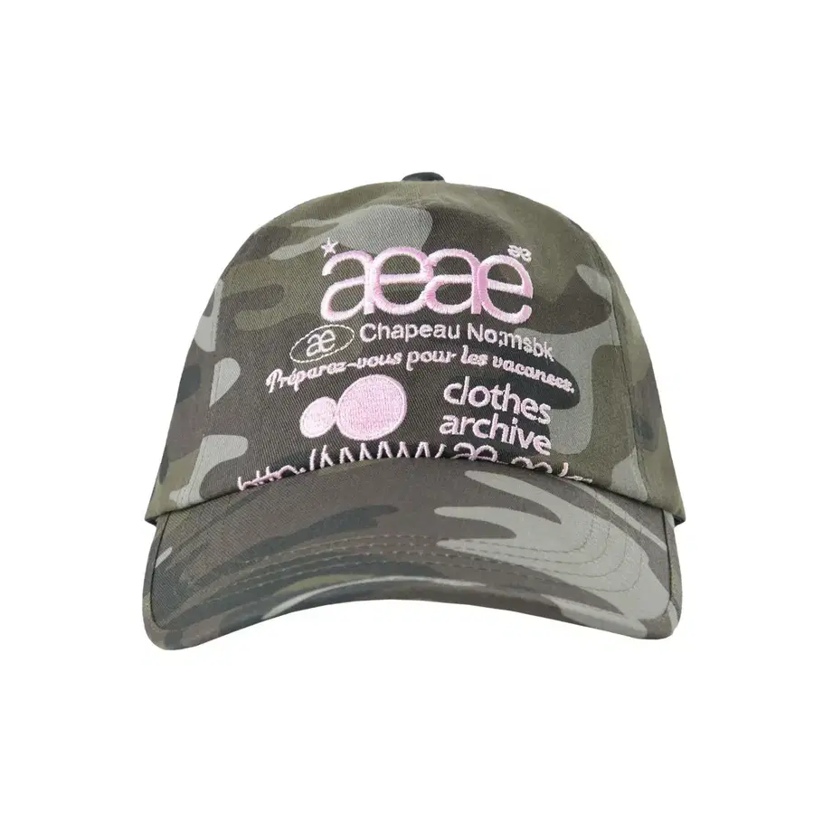 AEAE WEB LOGO CAMO 5 PANNEL CAP 카모 모자 볼캡