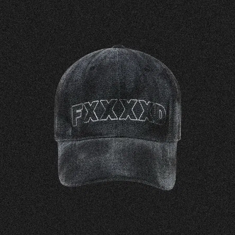 퍽드 FXXXXD 스티치 퍽드 스트랩백 더티 그레이 캡 볼캡 모자