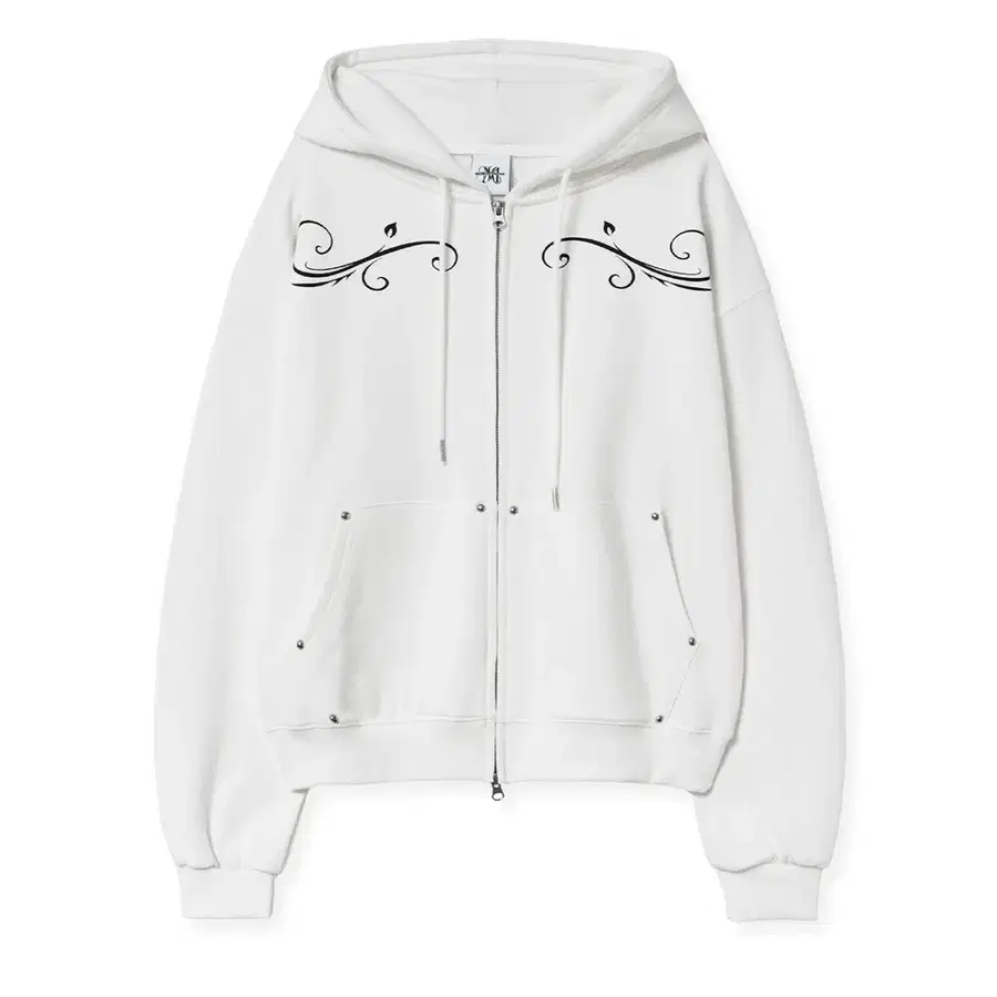 미드나잇무브 fl hood zip up (white) 후드 집업 화이트