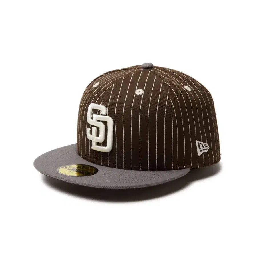 뉴에라 샌디에이고 브라운 59FIFTY Pinstripe 캡 모자 7 5/8