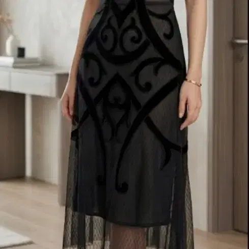 BCBGMAXAZRIA 블랙 레이스 원피스