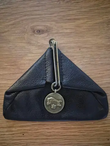 최종 가격 IL BISONTE 코인 케이스 블랙 가죽