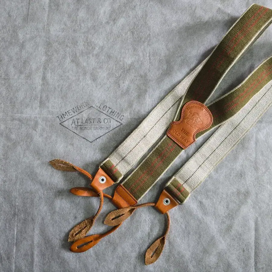타임원클로딩 엣라코 서스펜더 미품 엣라스트 부처프로덕츠 TIMEWORN ATLAST BUTCHER PRODUCTS 부처프로덕트