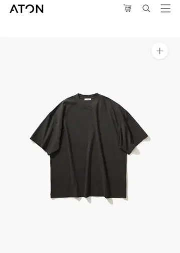 ATON 크루넥 T셔츠 블랙