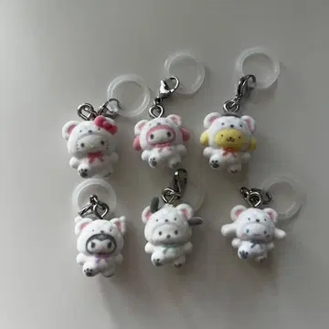 산리오 캐릭터즈 메지루시 액세서리 폭신폭신 스노우 6종 컴플리트