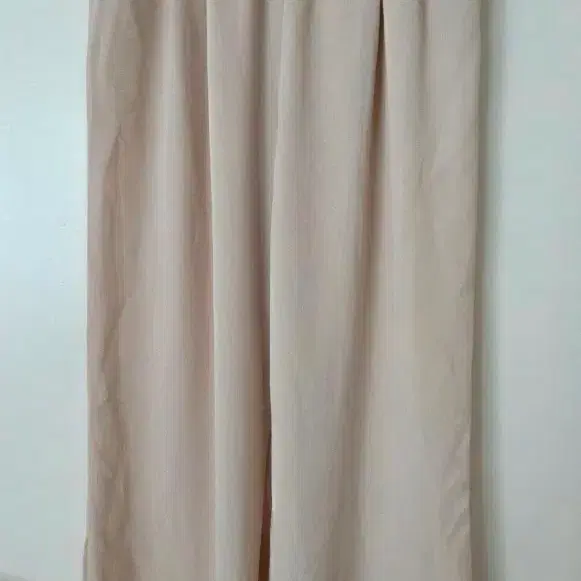 연베이지 와이드일자 팬츠