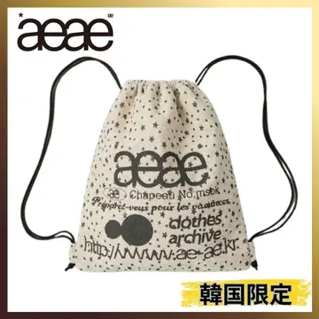 aeae 에이이에이이 별 패턴 짐색 냅색 한국 아이보리