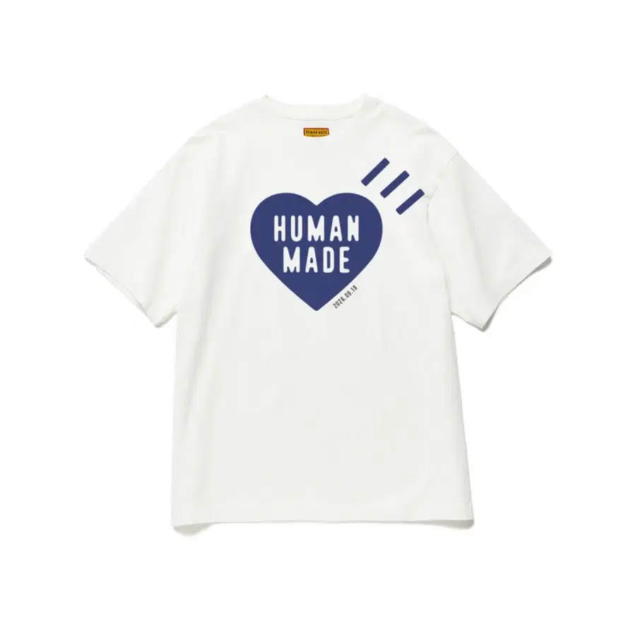 휴먼메이드 데일리 티셔츠 반팔 네이비 하트 XL (새상품)
