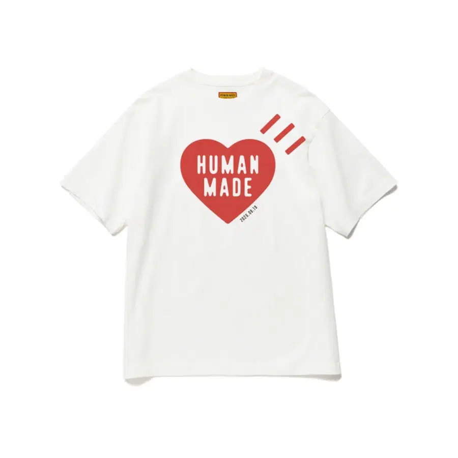휴먼메이드 데일리 티셔츠 반팔 레드 하트 XL (새상품)