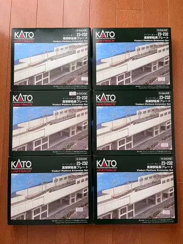 KATO 고가역 연장 플레이트 23-232 6상자 세트 (5상자 미사용, 1상자 사용품)