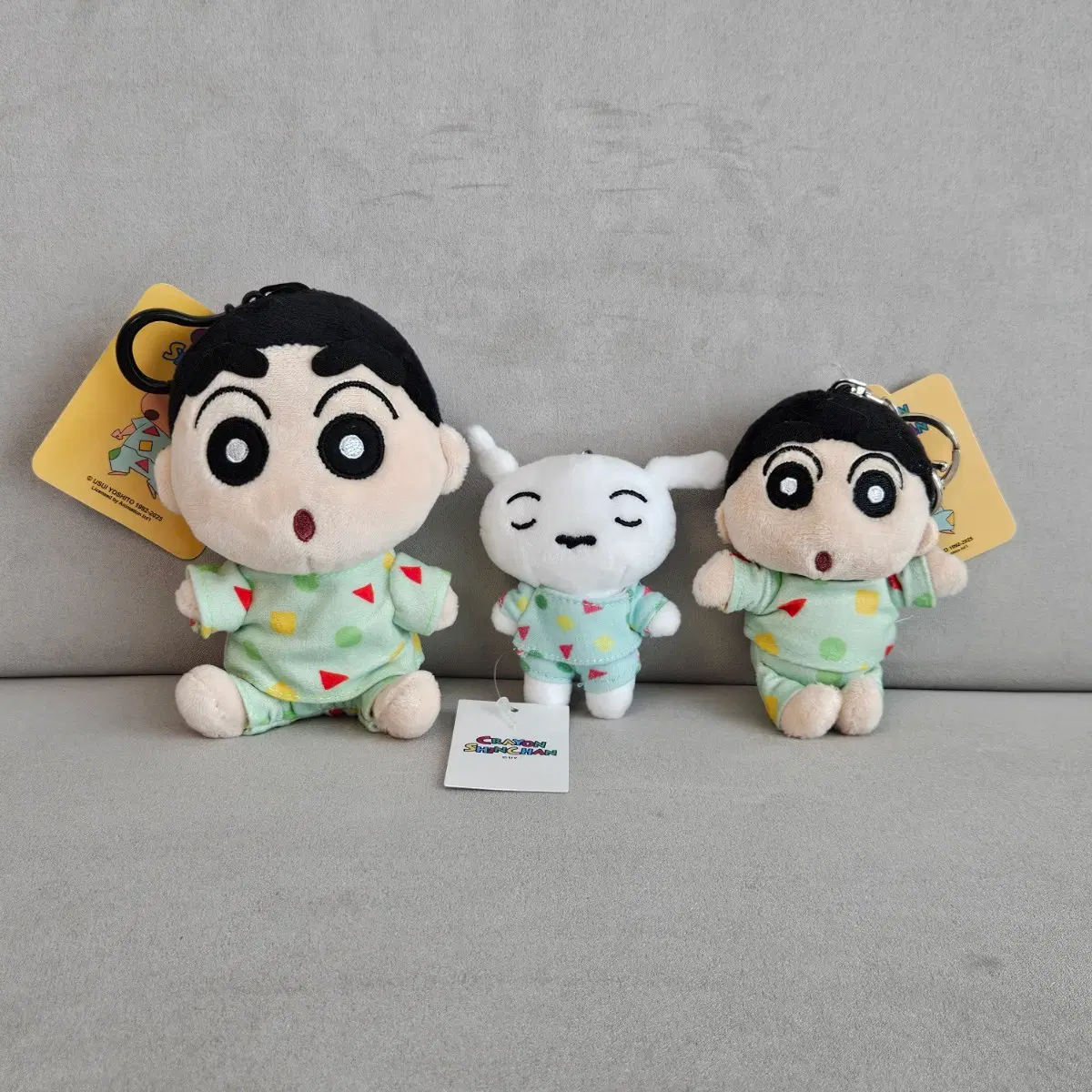 [3종일괄]짱구는 못말려 파자마 짱구 흰둥이 키링 인형 세트