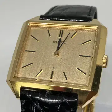 새상품급 작동품 SEIKO 남성용 손목시계 스퀘어 골드 다이얼 자동 와인딩
