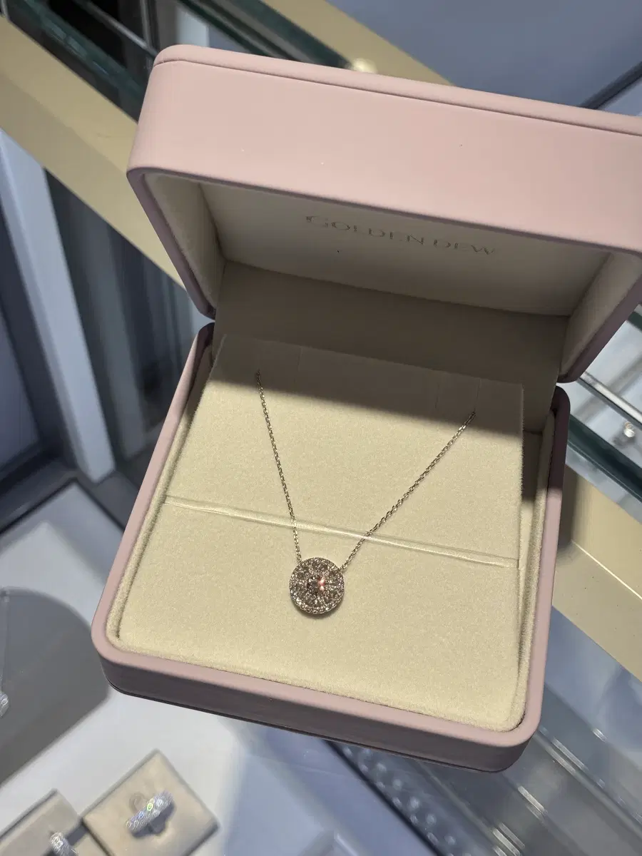 골든듀 18k 씨엘로 목걸이 화이트골드 45cm