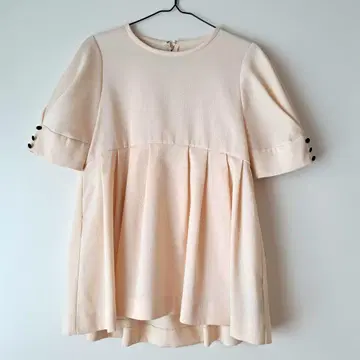 SHIPS 린넨 라이크 턱 플레어 블라우스