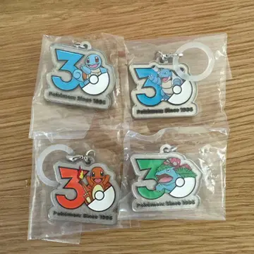 포켓몬 30주년 메탈 참 4종 세트