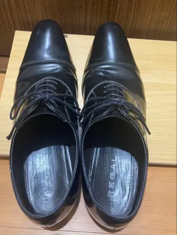REGAL [ 26.0cm ] 스트레이트 팁 블랙 리걸 가죽 신발 로퍼