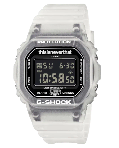 카시오 지샥 x 디스이즈네버댓 DW-5600TNT-7 트랜스페어런트