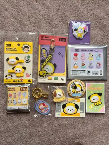 BT21 CHIMMY 키링 헤어 클립 세트