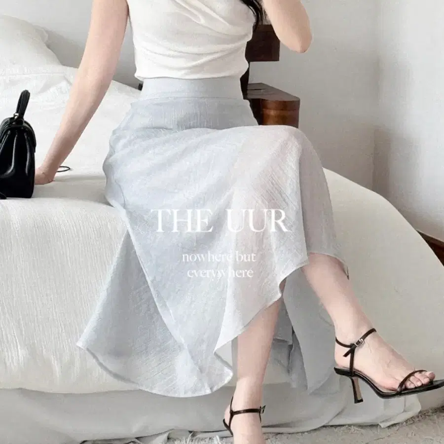 uur float layer skirt [blue-cloud]