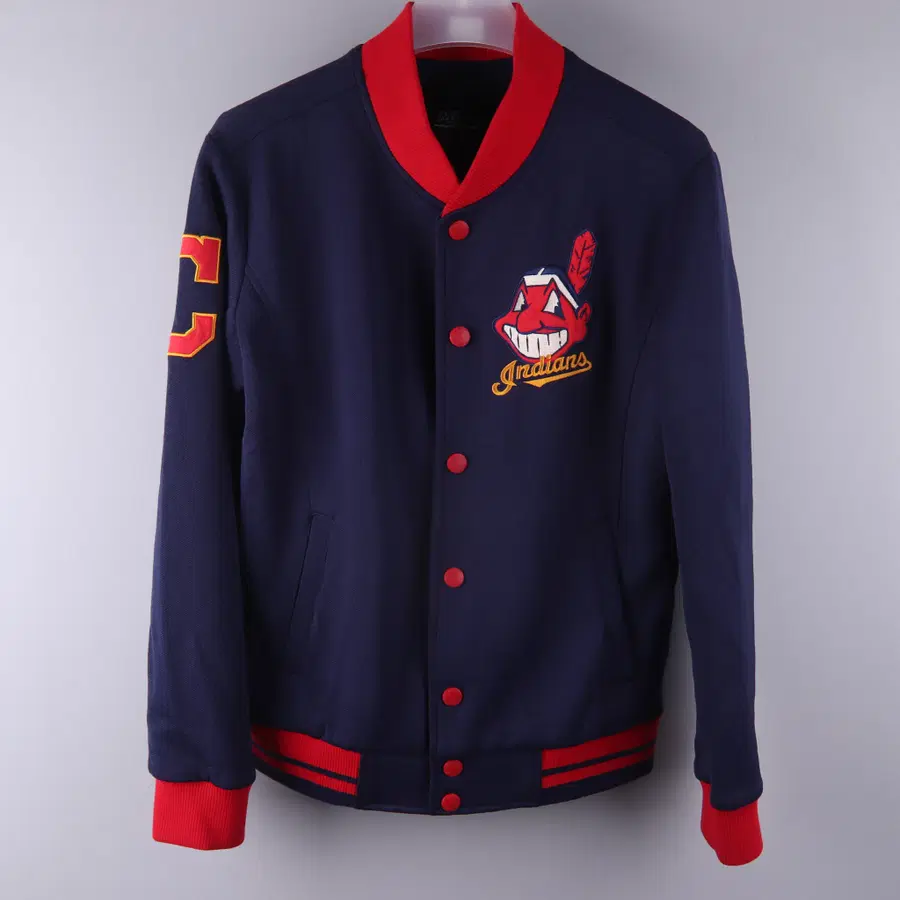 MLB 엠엘비 네이비 레드 코튼 혼방 바시티자켓 스타디움점퍼 (95)