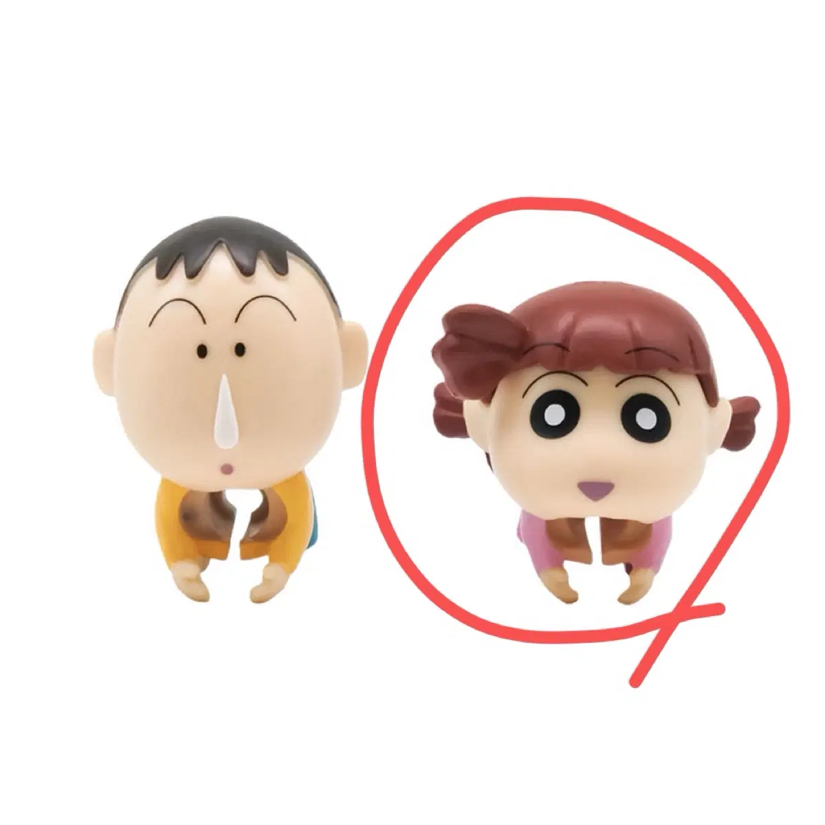 짱구 케이블홀더 가챠 피규어 유리