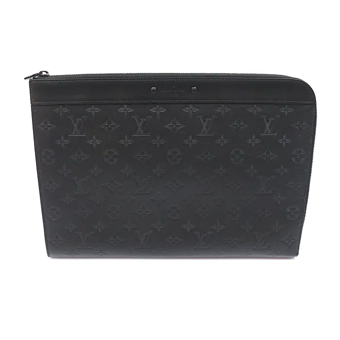 Louis Vuitton(루이비통) M82080 블랙 모노그램 섀도우 카프스킨 포쉐트 주르 클러치 71658LVC