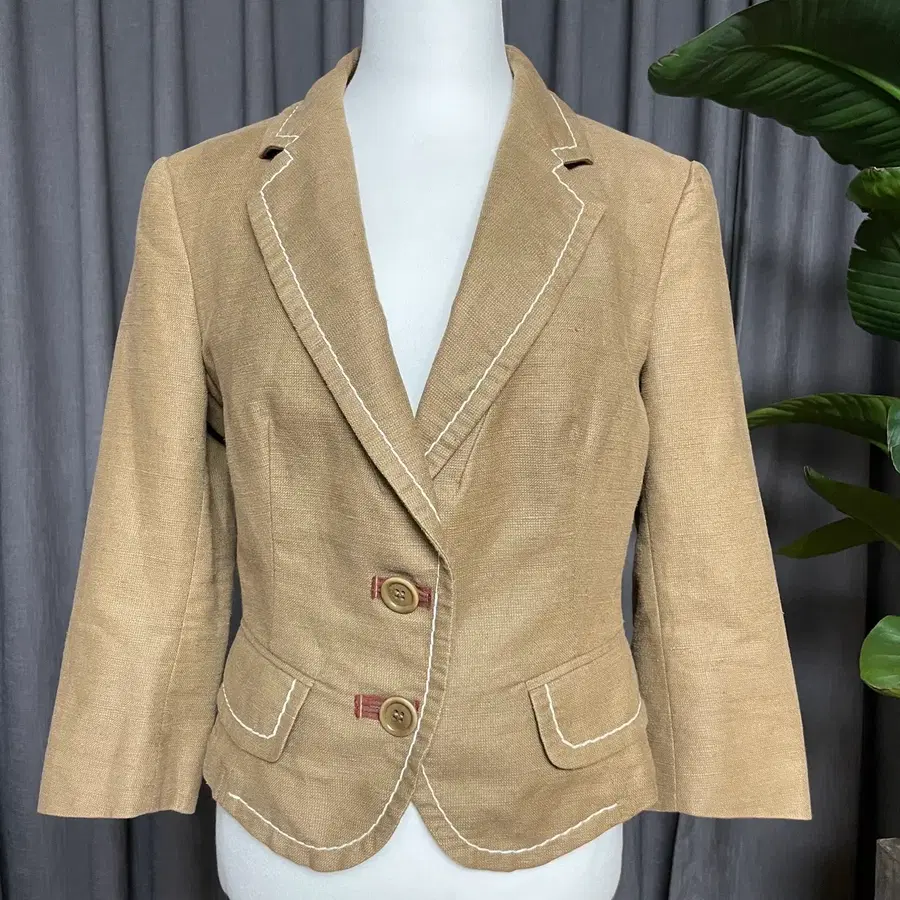 SPORTMAX made in Itary 베이지 린넨 자켓