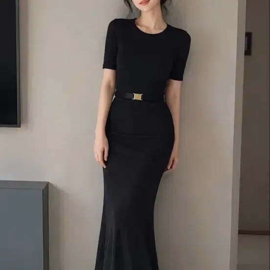 머메이드 블랙 원피스
