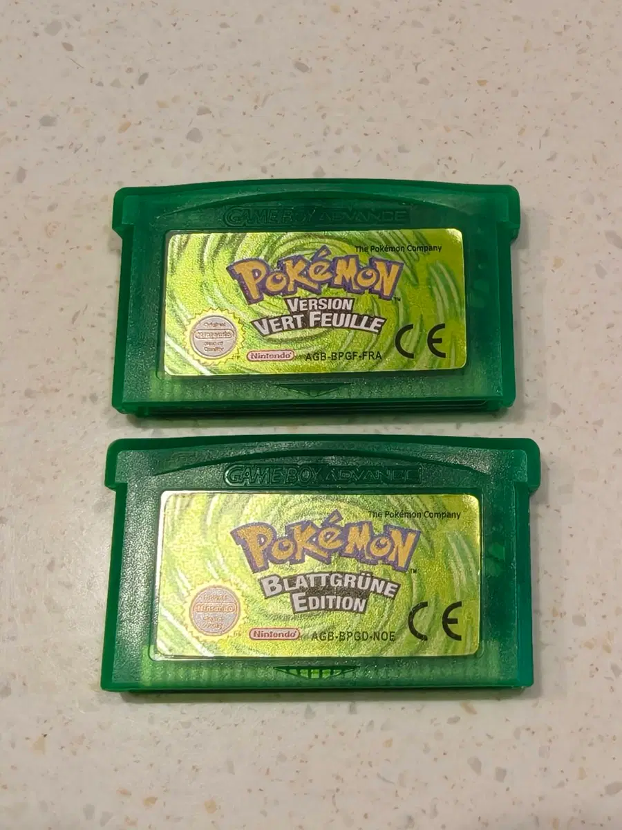 게임보이 어드밴스 GBA 게임팩 리프그린 프랑스어/독일어판