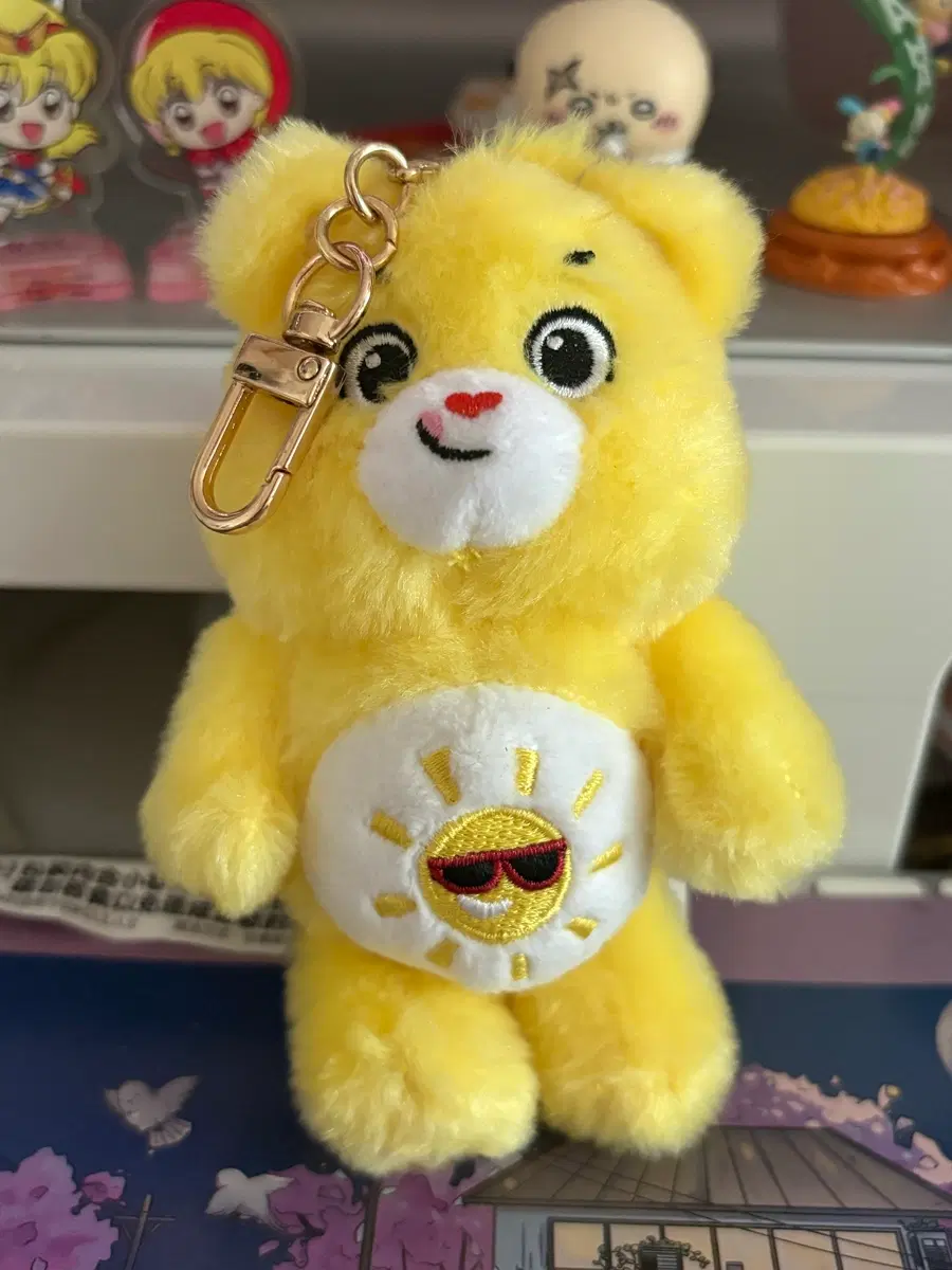 팝마트 케어베어 인형키링 노란색