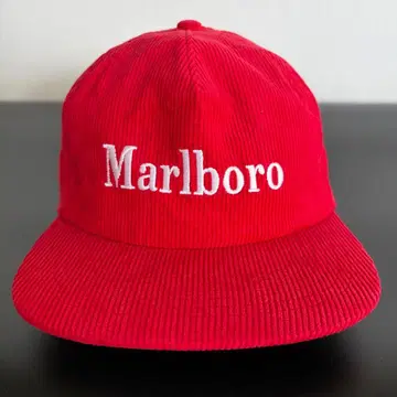 Marlboro 말보로 모자 코듀로이 캡 구제 의류 빨간색 21995