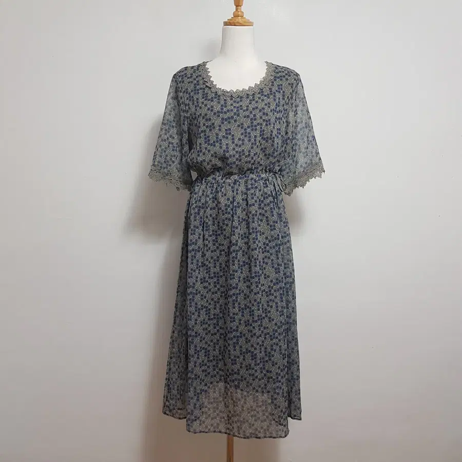 6663/DomiFashion 여 77사이즈 그린원피스/내옷방