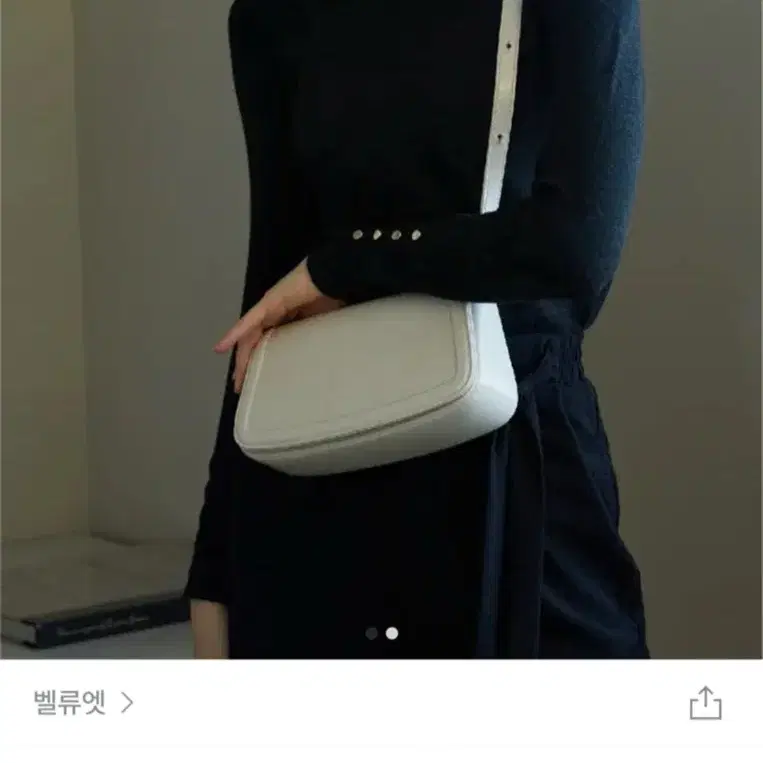벨류엣 리에백 소가죽 숄더백 크로스백 크림 베이지