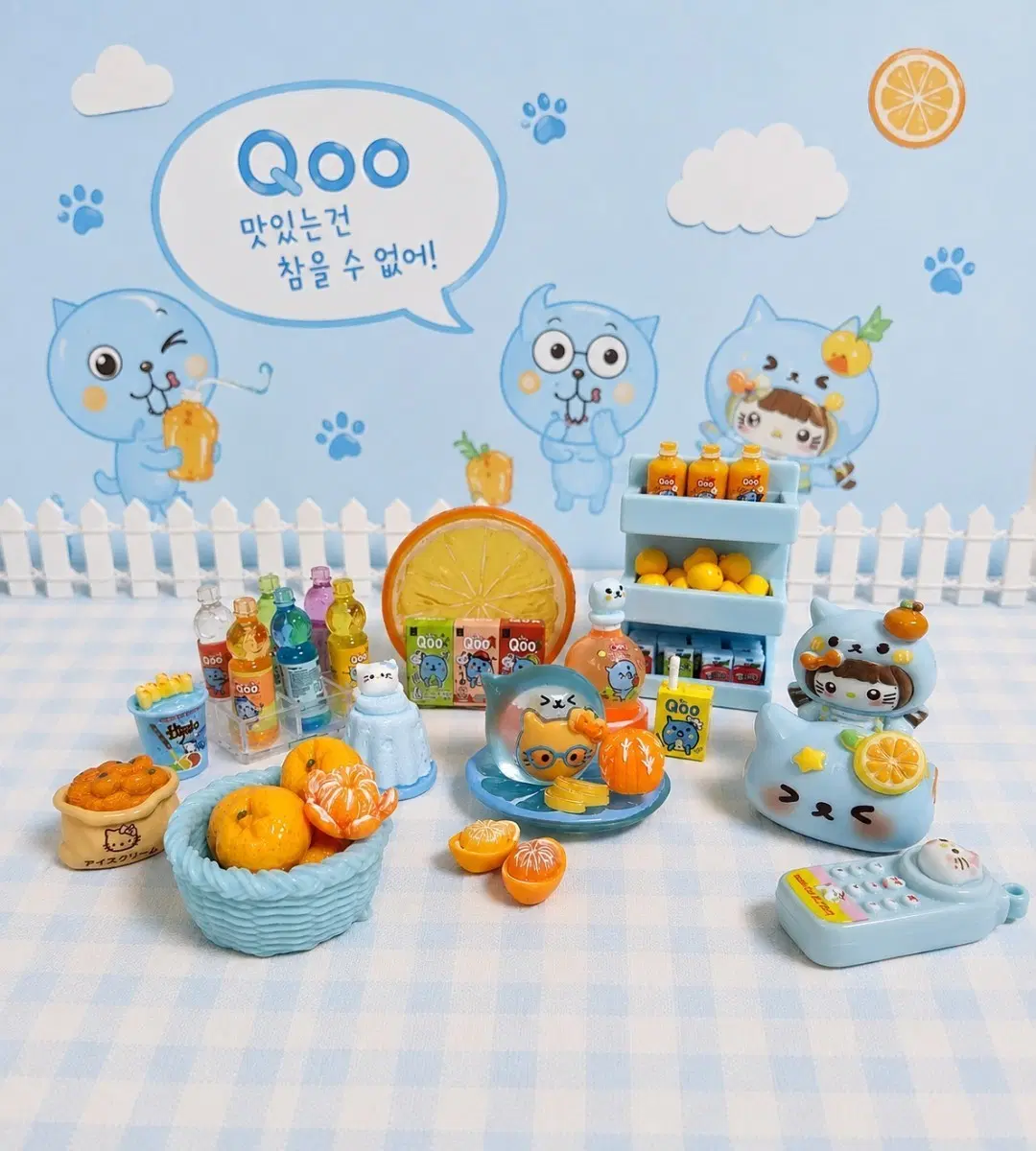 Qoo 쿠우 음료수 미니어처 세트1