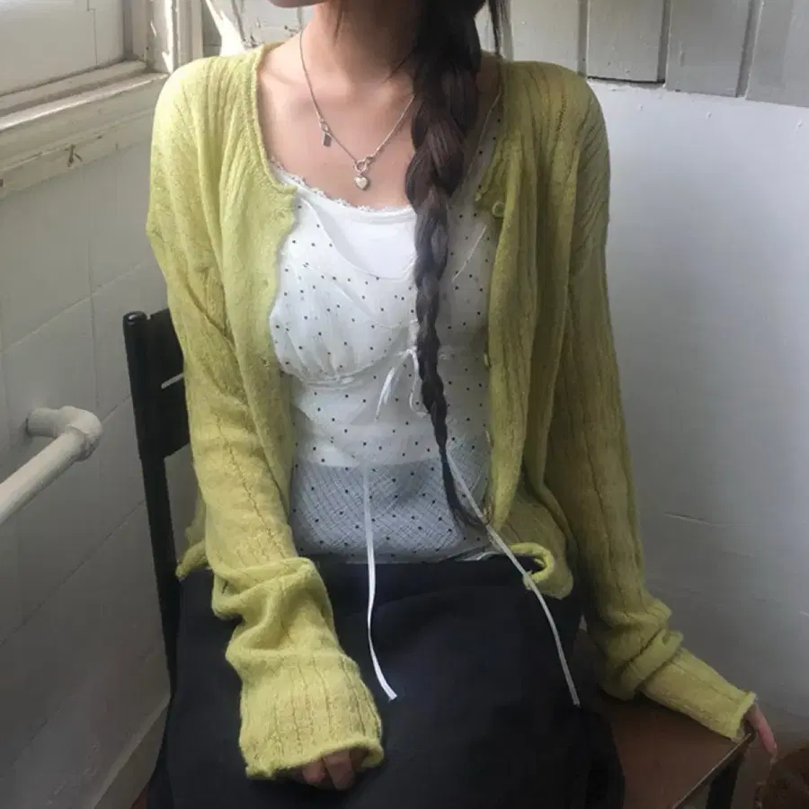 애니원모어 가디건 새상품