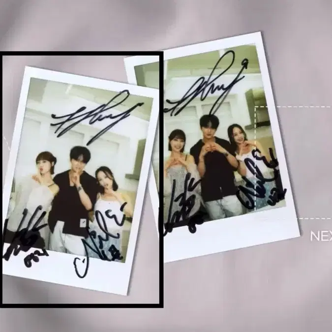 김재중 재친구 카라 니콜 영지 친필싸인 사인 폴라로이드 싸인폴라 싸폴