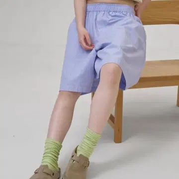 투데이풀 이지 스트라이프 하프팬츠 블루 38
