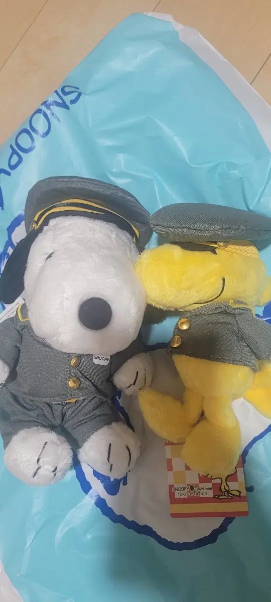 도쿄역 한정 스누피 우드스톡 우드스탁 인형 역장 역무원