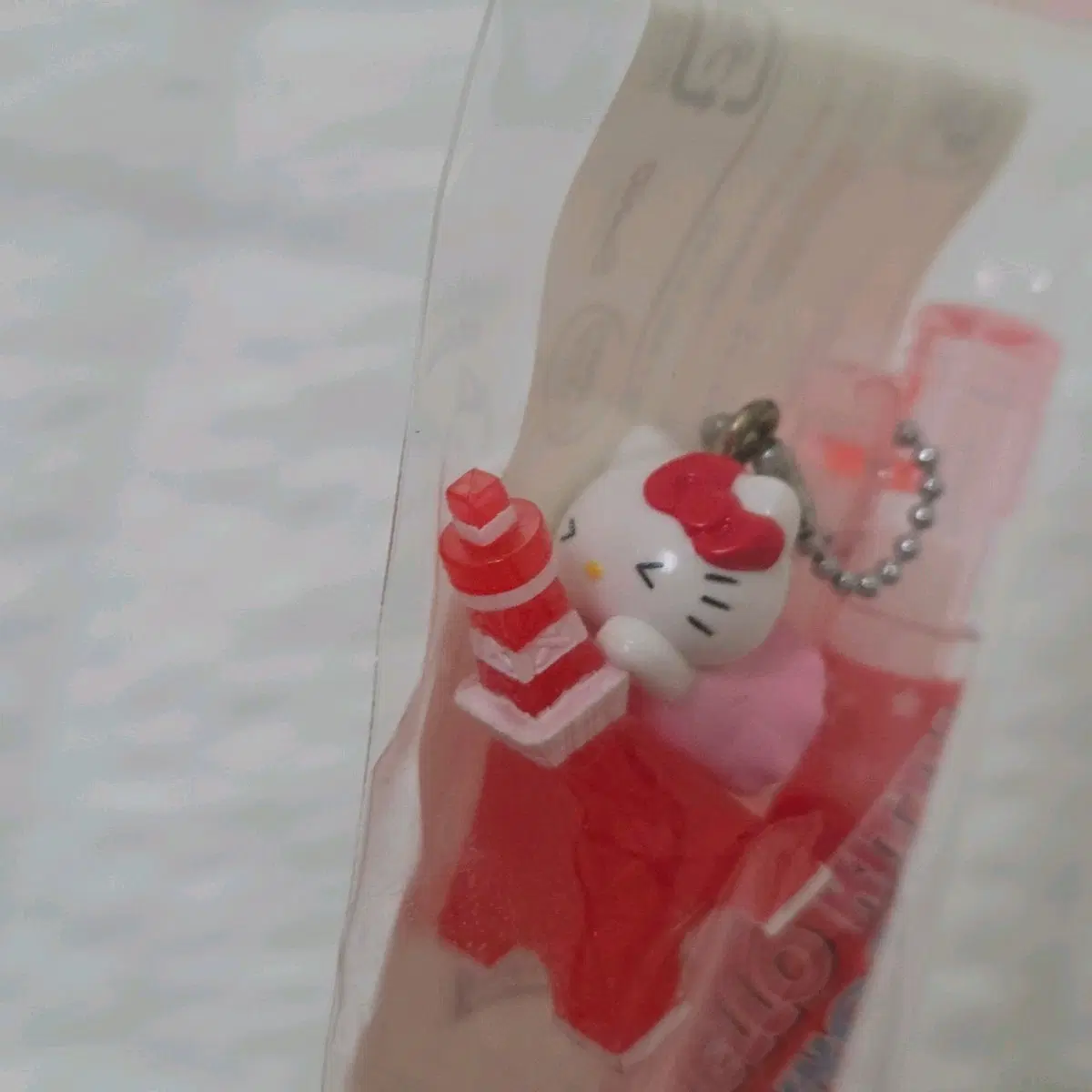 고전키티 도쿄타워 매달린키티 키티볼펜 핑크