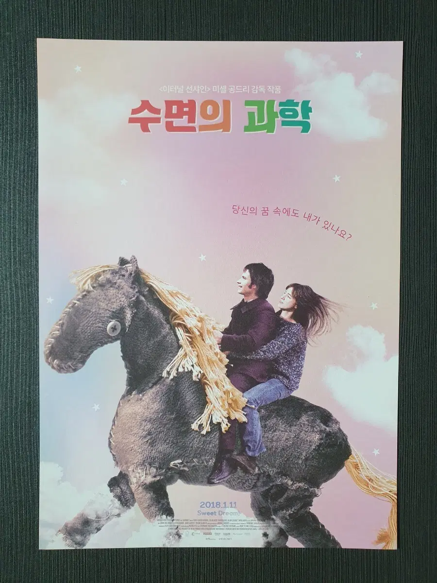수면의 과학 영화 재개봉 전단지 팜플렛 B5 미셸 공드리