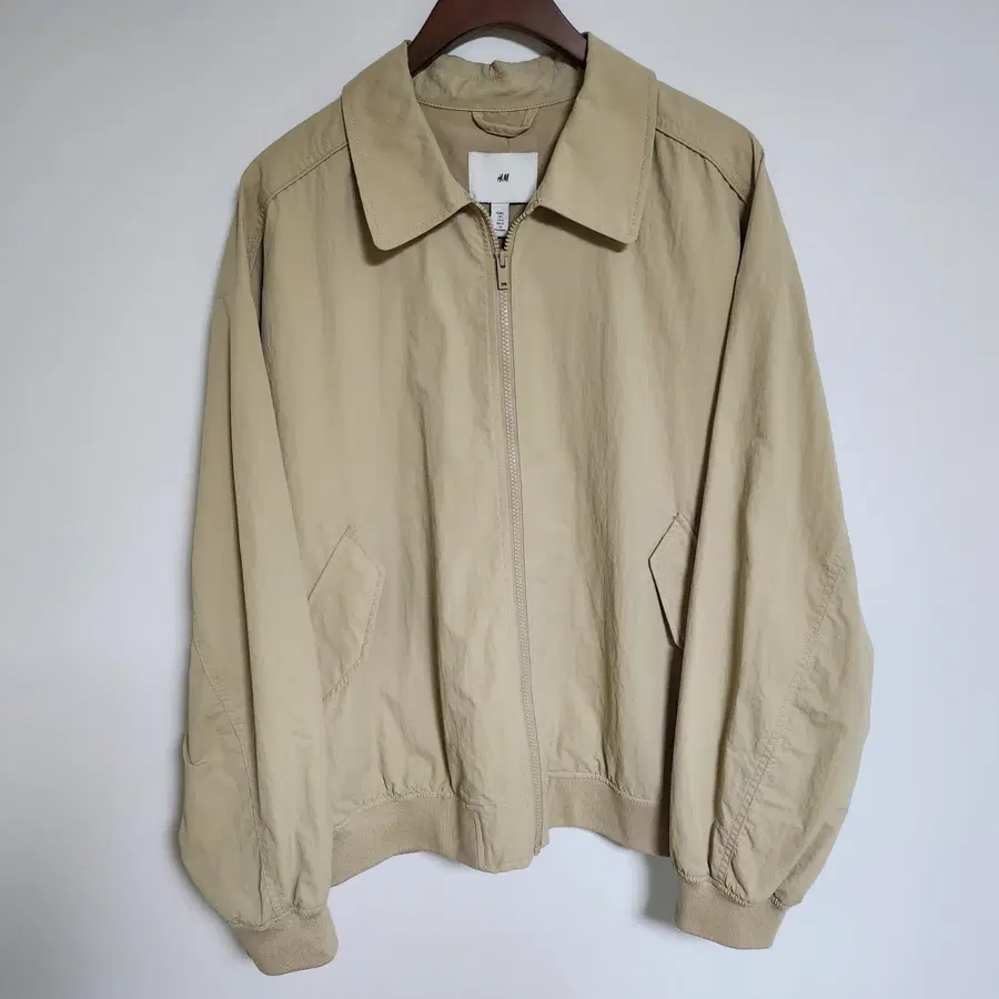 H142 H&M 베이지 남성 자켓 남자 오버핏 집업 점퍼