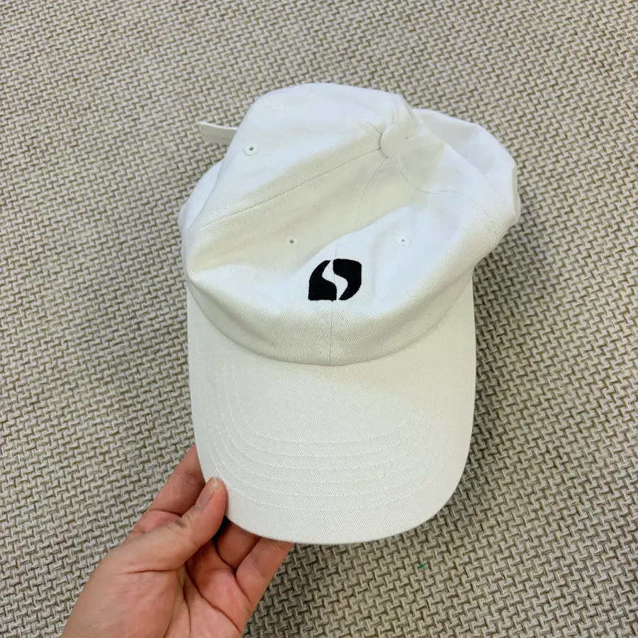 F 빈티지 화이트 볼캡 모자 0819D2