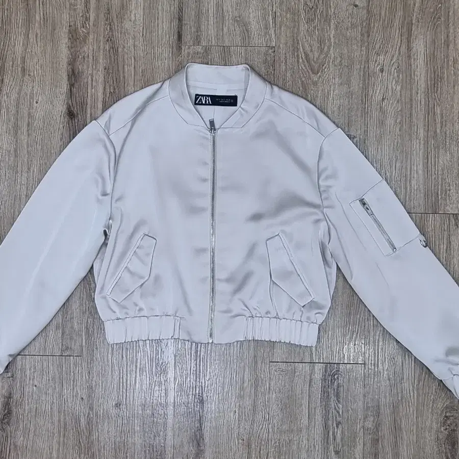 ZARA 자라 크롭 새틴 항공점퍼 S _ 여성
