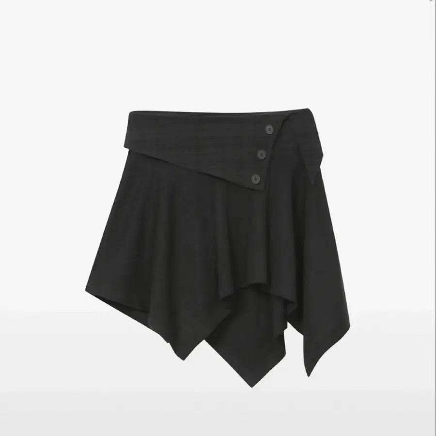 [새상품] 미세키서울 Unbalanced flow mini skirt BLACK